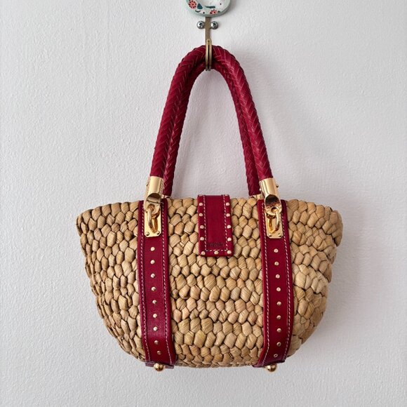 Michael Kors Santorini Raffia/Leather Braided Bag - Picture 7 of 10
